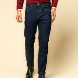 Pantaloni Jeans bleumarin pentru iarna