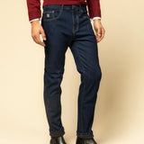 Pantaloni Jeans bleumarin pentru iarna